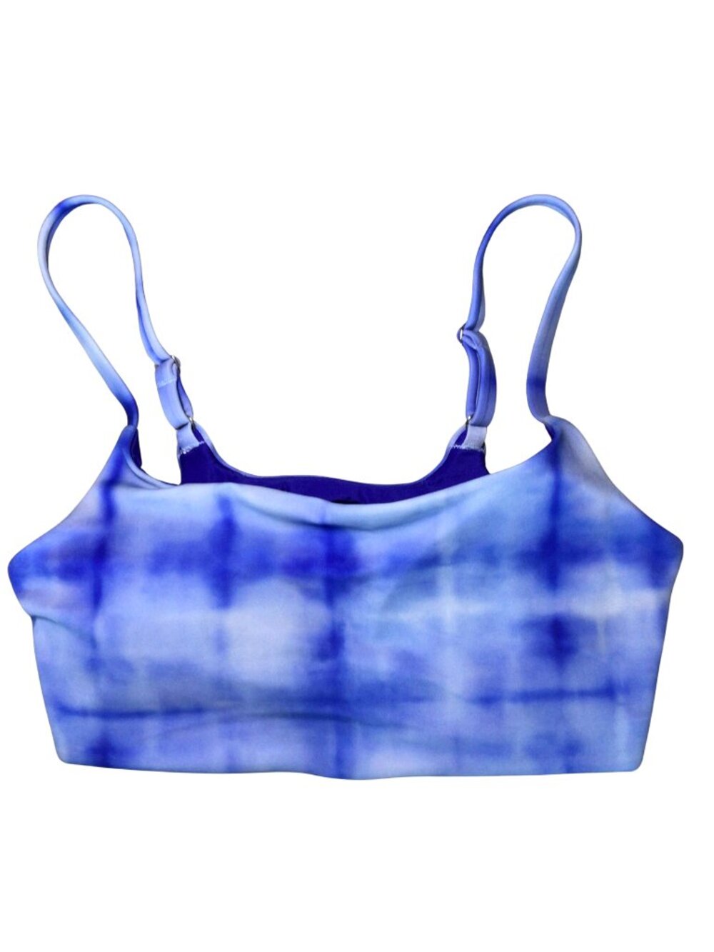 Athleta Top Women’s M Medium Blue Tie Dye Bikini Swim Wear Sports Bra Swimwear